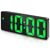 AMIR Alarm Clock, LED Clock for Bedroom, Electronic Desktop Clock with Temperature Display, Adjus...