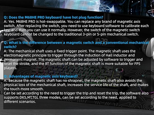 0% Percent Keyboard Rapid Trigger, Hall Effect Topographic Gaming Keyboard
