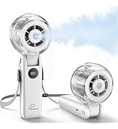 Rrtizan Handheld Misting Fan Portable - Small Personal Mister Fan Blow Cold Air,USB Rechargeable,...