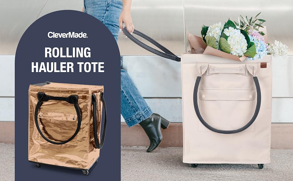 collapsible rolling grocery cart bag with wheels large laundry tote on wheels portable shopping cart