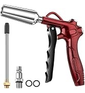 High Volume Air Blow Gun with Powerful Flow Nozzle, Retro Red Air Nozzle Blower Gun with 4.9" Sta...