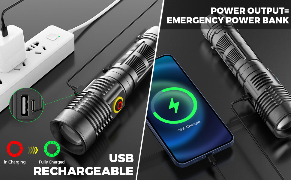 usb rechargeable flashlight