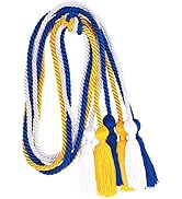 Whaline 2026 Graduation Honor Cords Grad Royal Blue Gold White Tassel Cords 67.7 Inch Rayon Braid...