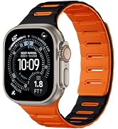 Bandletic Compatible with Apple Watch Series 10 46mm band, Double Sided Wearable Silicone Magneti...
