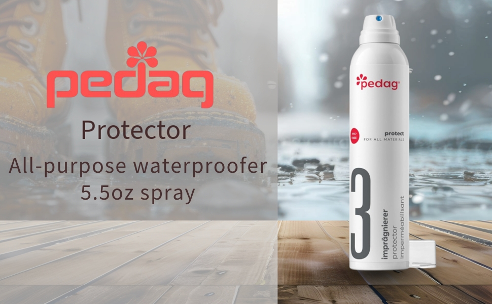 Pedag Waterproofing Shoe Spray - PFAS Free - Shoe Protector Spray Waterproof and Stain protector