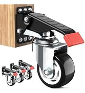 SPACEKEEPER Workbench Casters Kit 880 Lbs - 3 Inch Heavy Duty Retractable Caster Designed for Wor...