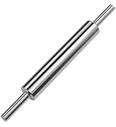 Rolling Pin (17 Inches) –304 Stainless Steel Roll Pins for Baking Pizza Dough Pie Cookie-Dough Ro...