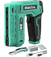 KingTool Electric Staple Gun, 3.7V Cordless 2-in-1 Stapler Nail Gun, 2.0Ah Battery Powered Cordle...
