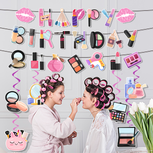 makeup theme happy birthday banner
