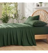 Entisn Pure Cotton Sheets Queen Size Bed Set 4 Pieces, 400 Thread Count Cotton Sheet Set with All...