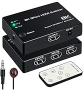 HDMI 2.1 Switch 8K@60Hz,NEWCARE 4K@120Hz HDMI Switcher 3 Port, 8K HDMI Auto Switch 3X1 Selector w...