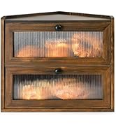 Sunhoo Bread Box for Kitchen Countertop Corner Large Wooden Bread Bin 2 Tier Rustic Food Storage ...