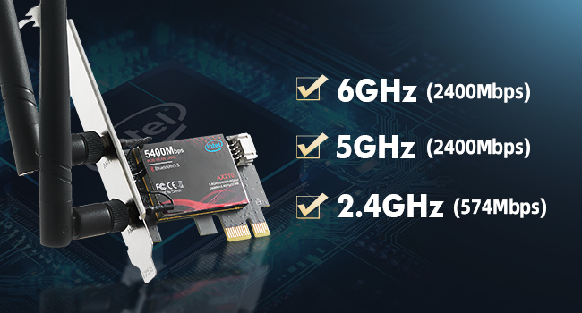 wifi6e AX210 pcie adapter