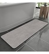 MontVoo -Bath Mat Rug-Rubber Non Slip Quick Dry Super Absorbent Thin Bathroom Rugs Fit Under Door...