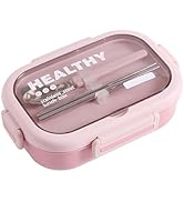 Ausenzup Stainless Steel Lunch Box, 2 Compartment Bento Box for Adults, Easy to Clean, Leak-Proof...