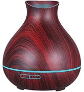 BZseed Aromatherapy Essential Oil Diffuser 550ml 12 Hours Wood Grain Aroma Diffuser with Timer Co...