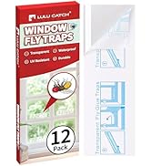 LULUCATCH Window Fly Traps, 12 Pack Fruit Fly Traps for Indoors, Sticky Gnat Traps Fly Catcher, N...