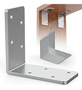 Wuno Shop(8 Pcs) L Drackets Heavy Duty,90 Degree Angle Dracket,Galvanized Corner Brace, Angle Iro...