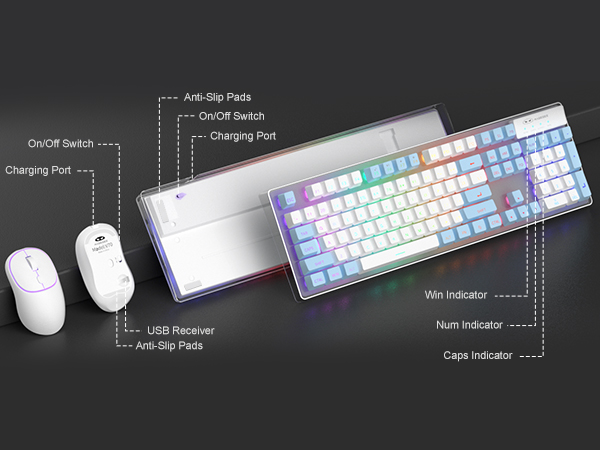The keyboard and mouse are well made