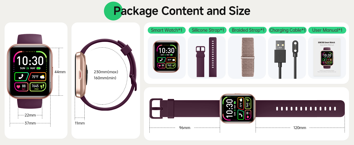 Package list of the smart watch