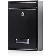 Locking Mailboxes Wall Mounted Vertical – Jssmst Key Lock Drop Mail Box Medium Capacity Galvanize...