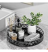 Vanity Tray for Bathroom Counter - 11 Inch Black Decorative Tray Bathroom Counter Tray Organizer ...