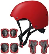 Kids Skateboard Bike Helmet Pads Set Protective Gear from Rude Boyz - Knee Pads Elbow Pads Wrist ...