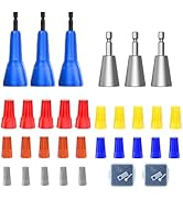 BURMONG Wire Twister Tool Set,25 Wire Nuts + 3 Metal Wire Twisters + 3 Plastic Wire Connectors + ...