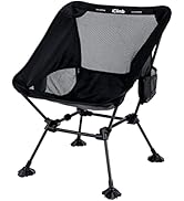 iClimb Ultralight Compact Camping Folding Beach Chair with Anti-Sinking Large Feet and Back Suppo...