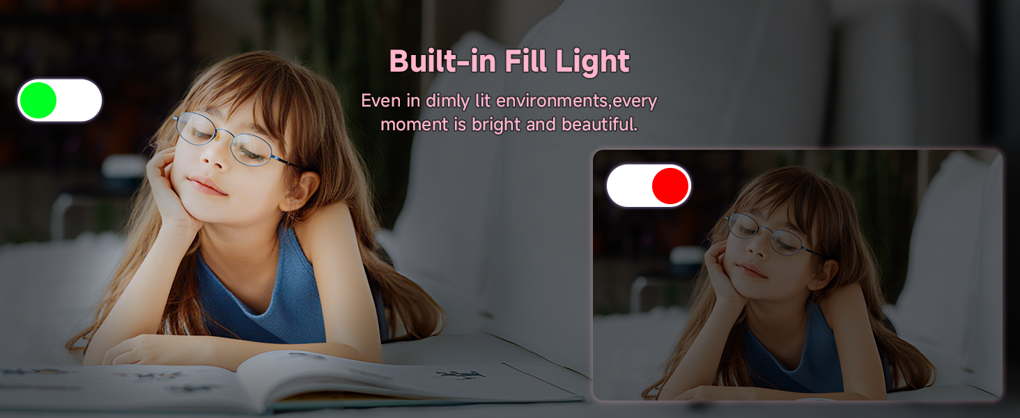 Built-in Fill Light, digital camera with flash