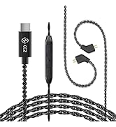CCZ Melody IEM Cable with Mic, Replacement USB C Type-C Earphone Cable, 4N OFC in Ear Monitor Wir...