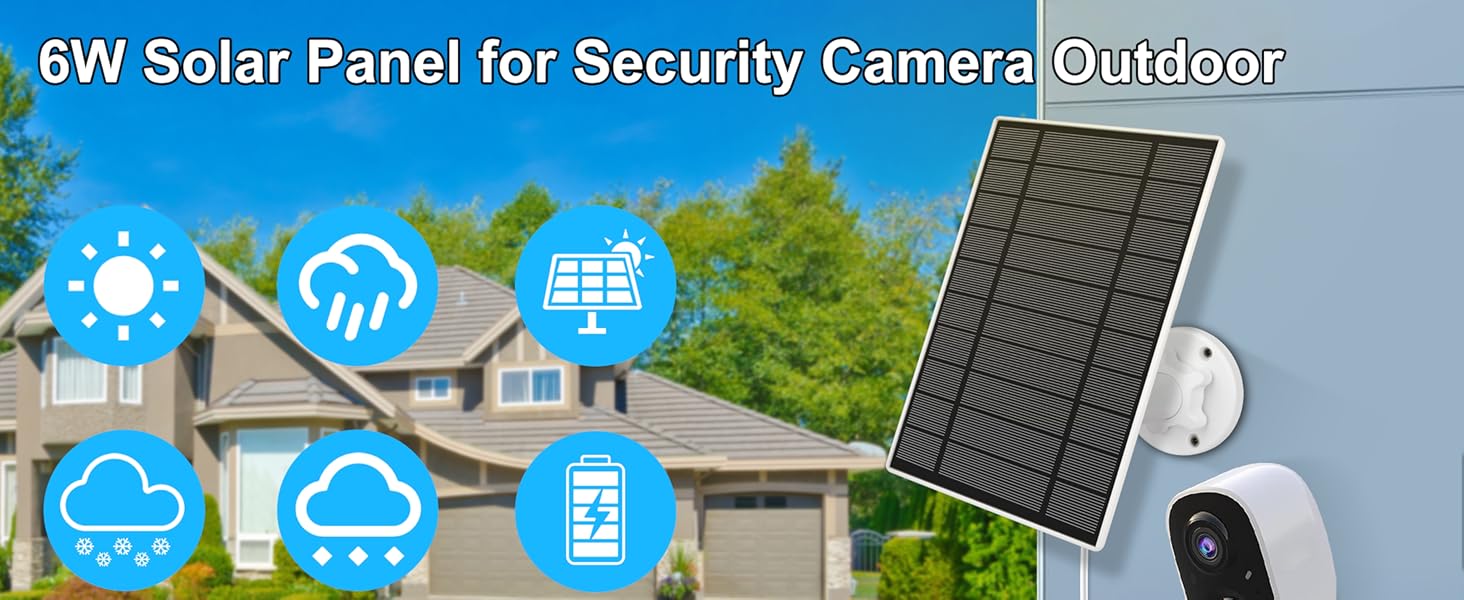 solar panel for security camera