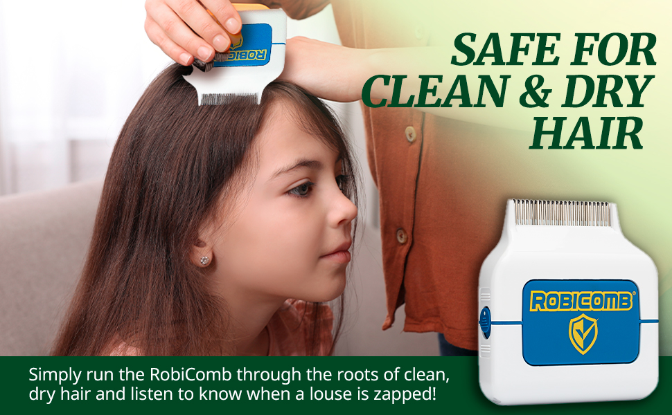 Lice Zapping Comb Microcharge technology eliminates lice without harming children.