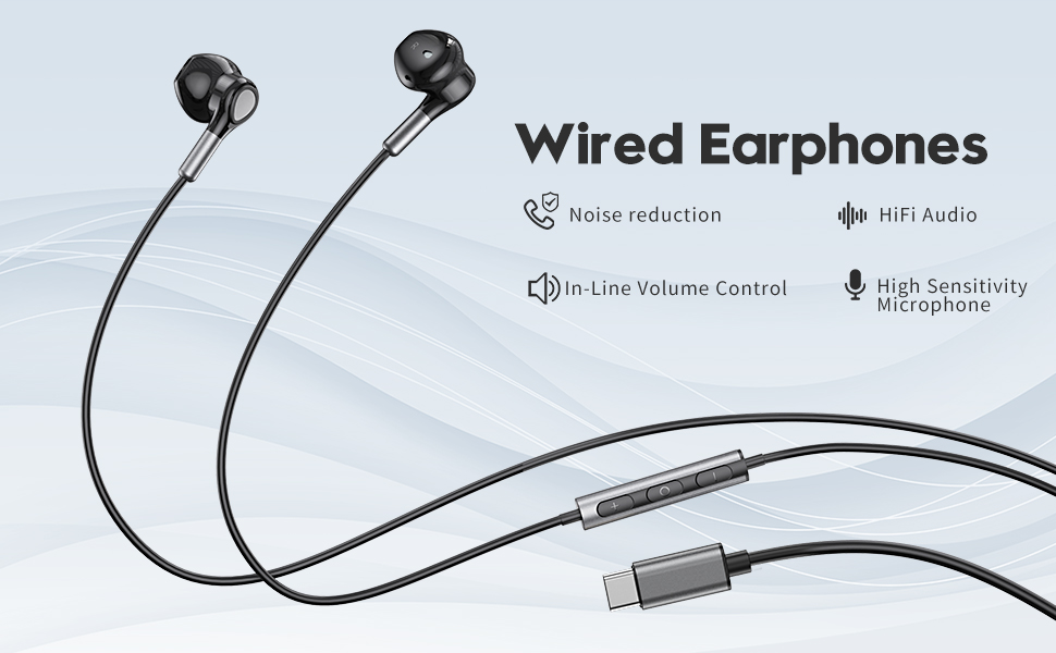 USB C Headphones/Earphones Compatible with Pixel 6/5/4/, Samsung Galaxy S22 Ultra S21 FE S20 A53