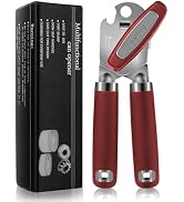 Safring Can Opener Manual, Heavy Duty Handheld Strong Can Opener with Soft Touch Handle, Sharp Bl...