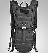 Tactical Molle Hydration Pack Backpack with 3L TPU Water Bladder, Military Daypack for Cycling