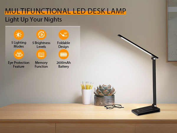 foldable LED desk lamp
