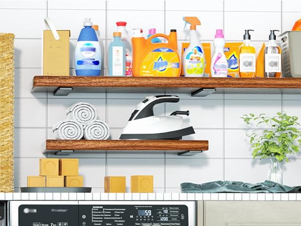 shelf brackets black 6 inch