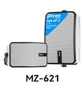 Plyee Audio 400W Outdoor Bluetooth Speakers, Wireless Sync Between Speakers, Powerful Bass, Wall ...