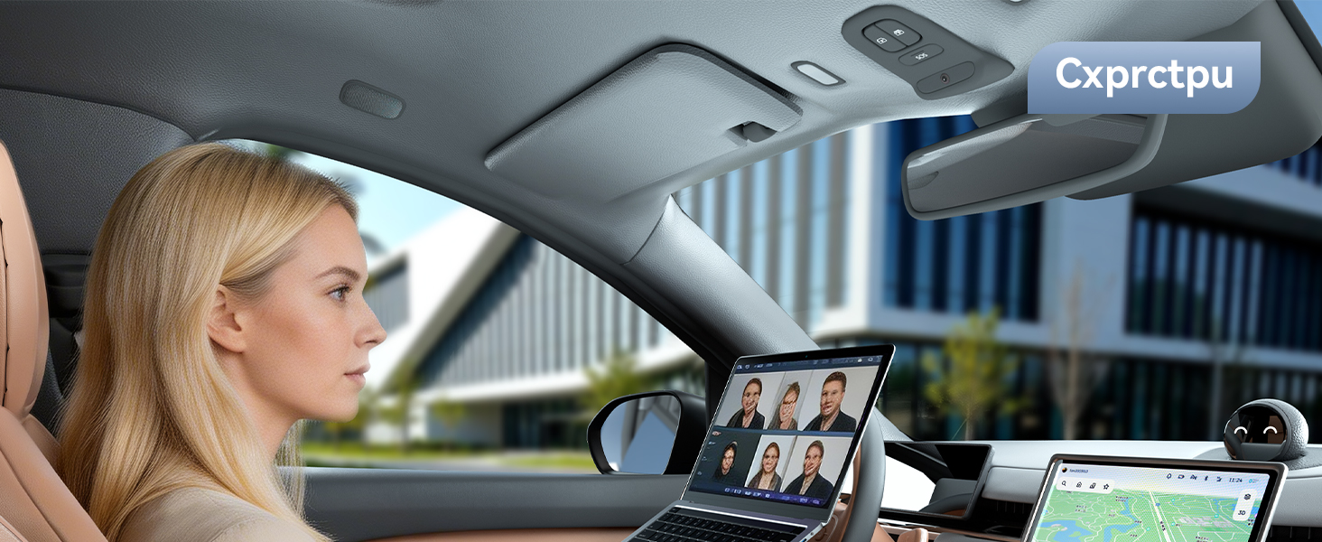 Steering wheel tray for car laptop and eating table