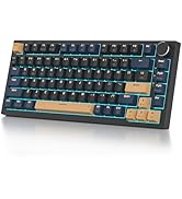 iTastatur 82 Keys Wireless Gaming Keyboard 75 Percent,Triple Mode Bluetooth/2.4Ghz/USB Pre-lubed ...