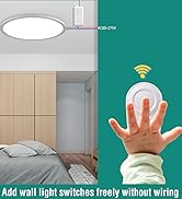 Thinkbee Wireless Light Switch and Receiver Kit - Mini Remote Control Switch for Ceiling Lights, ...