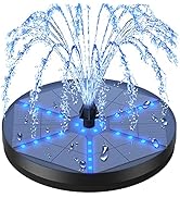 GAIZERL Solar Bird Bath Fountains Upgraded, 4W Solar Powered Water Fountain Pump with 4000 Batter...