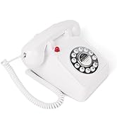 Retro Phone, Corded Old Phone, Retro Telephone with Landline, Classic Vintage Push Button Old Sch...