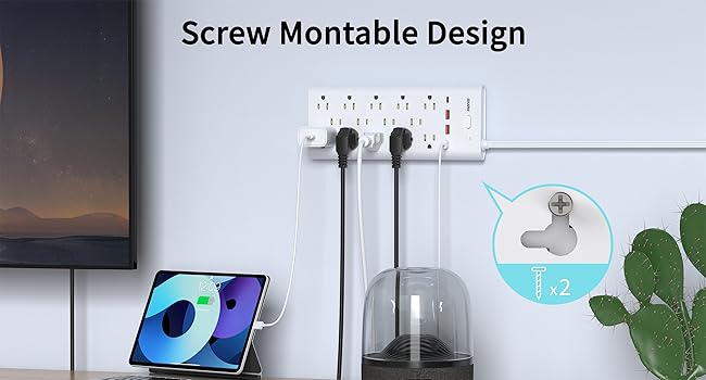 flat plug power strip