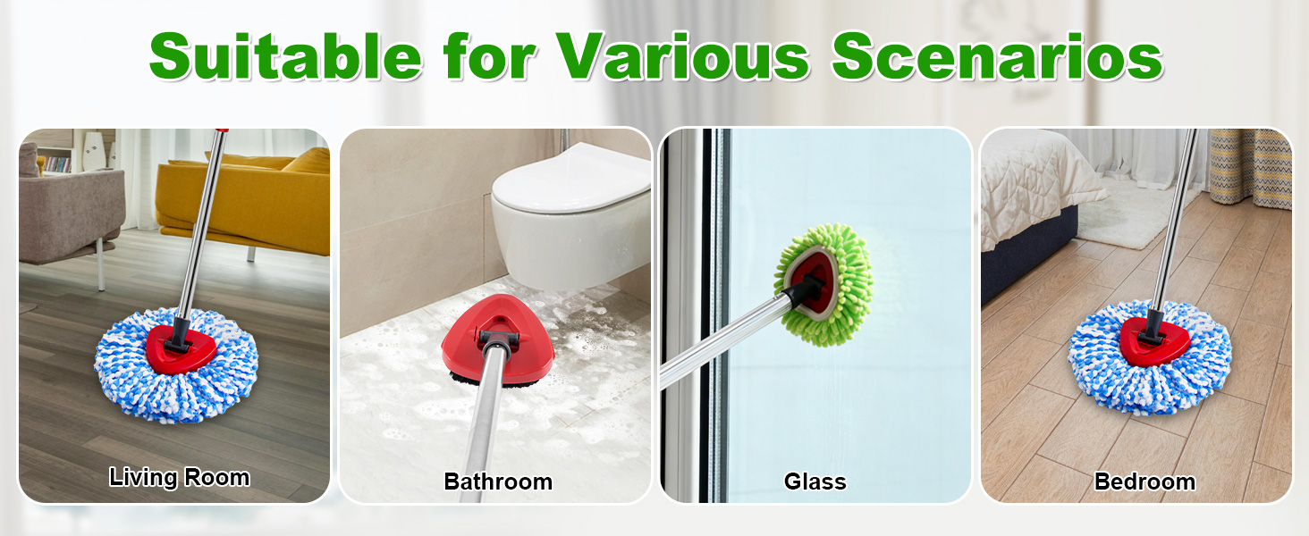 Mop Heads Replacements for O-Cedar Easywring RinseClean 2 Tank Spin Mop System
