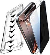 OneFish for IPhone 15 Pro Max 6.7 inch Tempered Glass Screen Protector Full Edge Coverage, Privac...