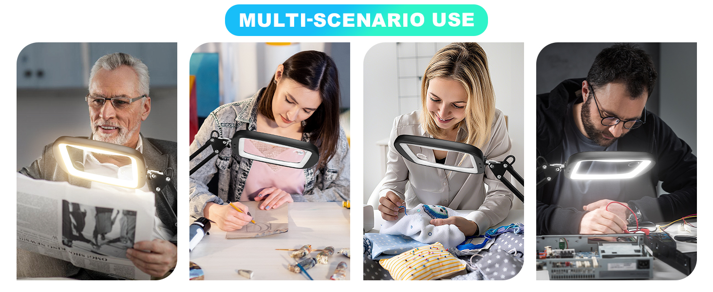 magnifier with clamp