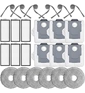 Bluearks 24Pcs Accessories Kit,Compatible with Roborock Saros Z70 Robot Vacuum,6 Mop Pads,6 Hepa ...