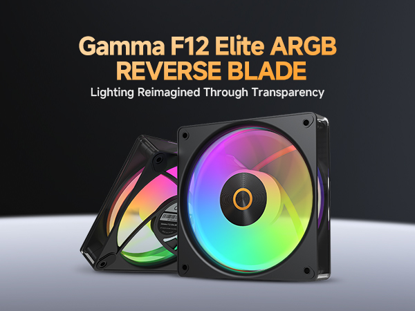Gamma F12 Elite BK ARGB REVERSE BLADE 3 IN 1